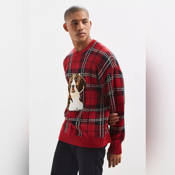 TWIK MENS SWEATER RED/ BLACK AND WHITE IN EUC - Picture 2 of 10